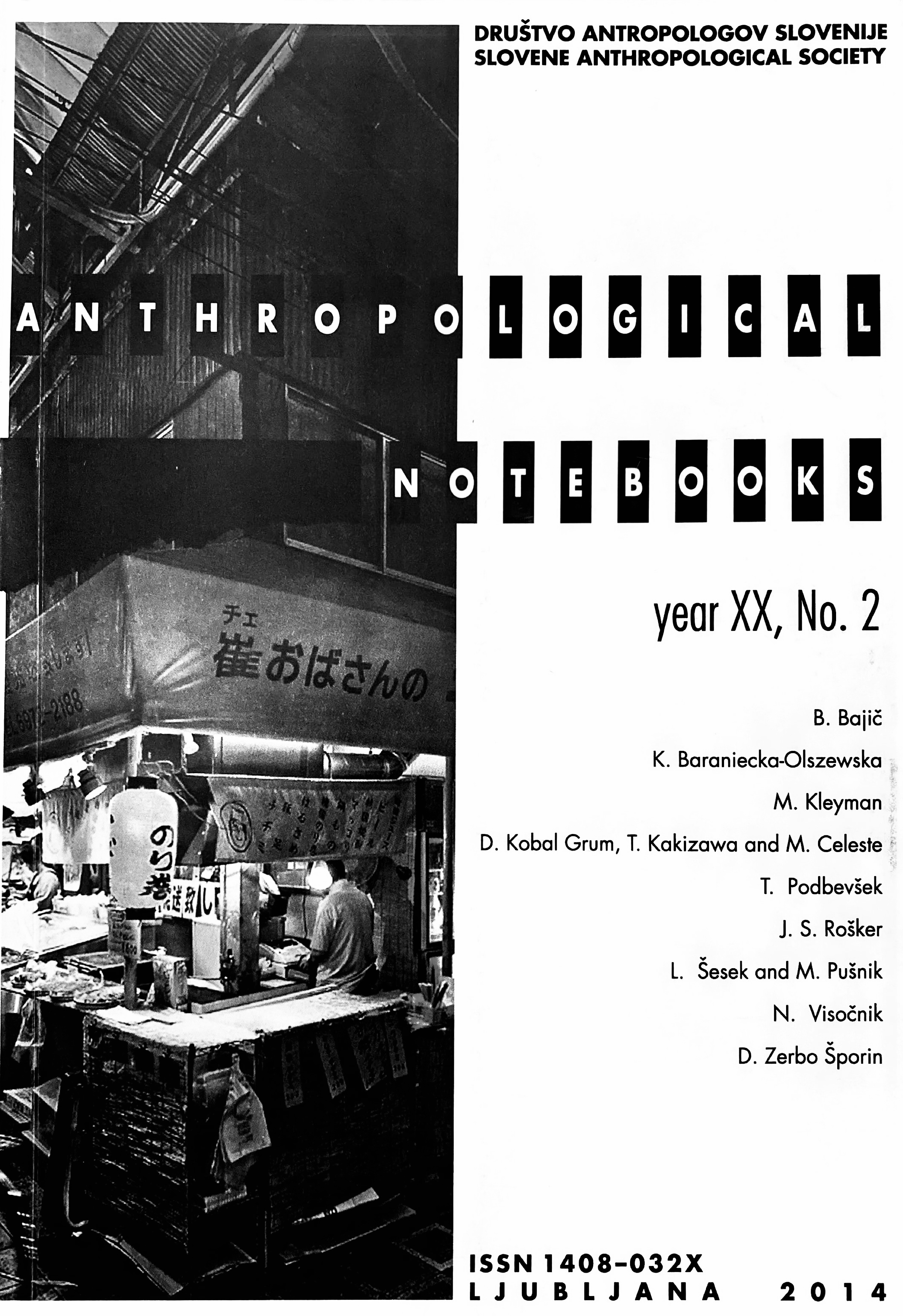 					View Vol. 20 No. 2 (2014): Anthropological Notebooks
				