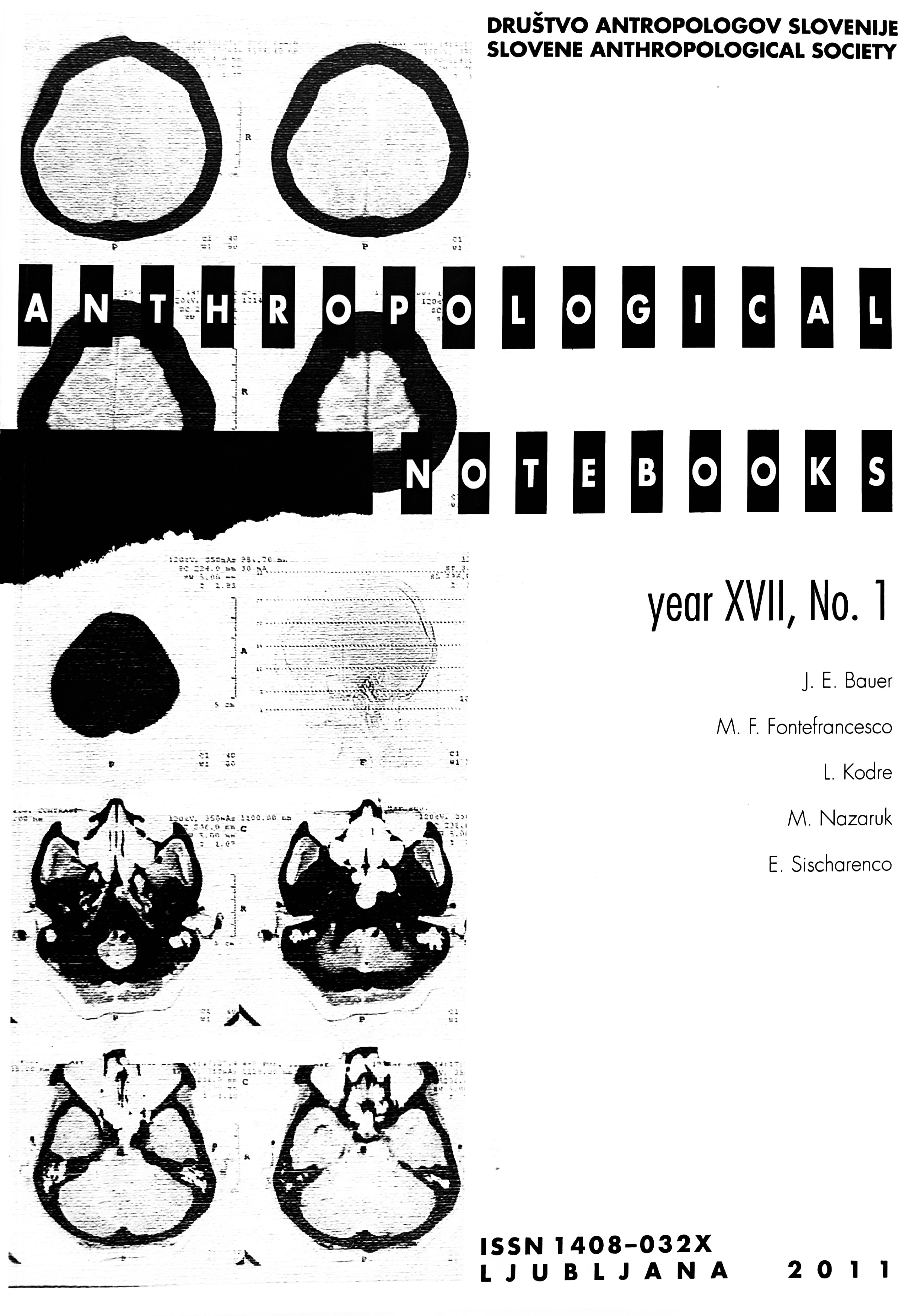 					View Vol. 17 No. 1 (2011): Anthropological Notebooks
				