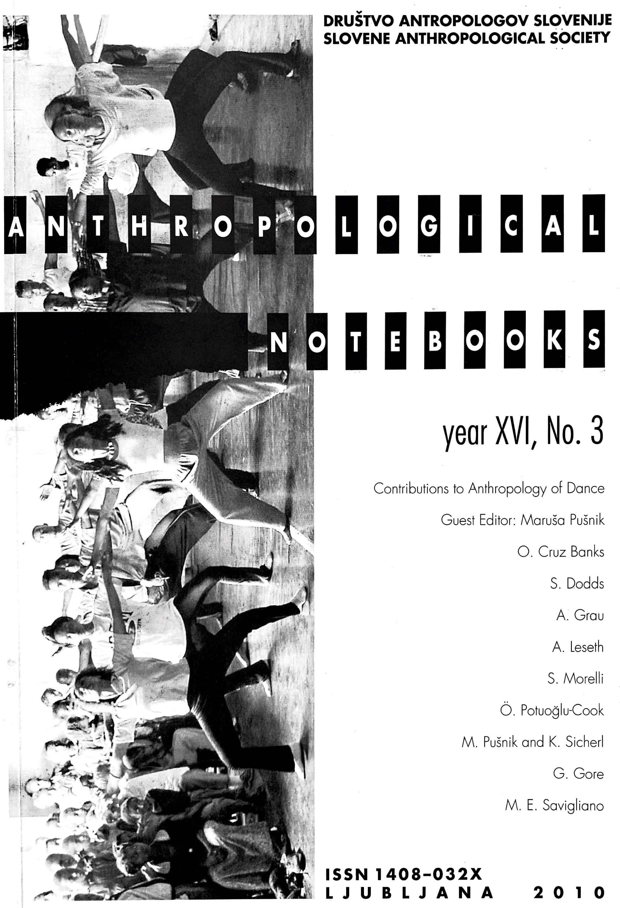 					View Vol. 16 No. 3 (2010): Anthropological Notebooks
				