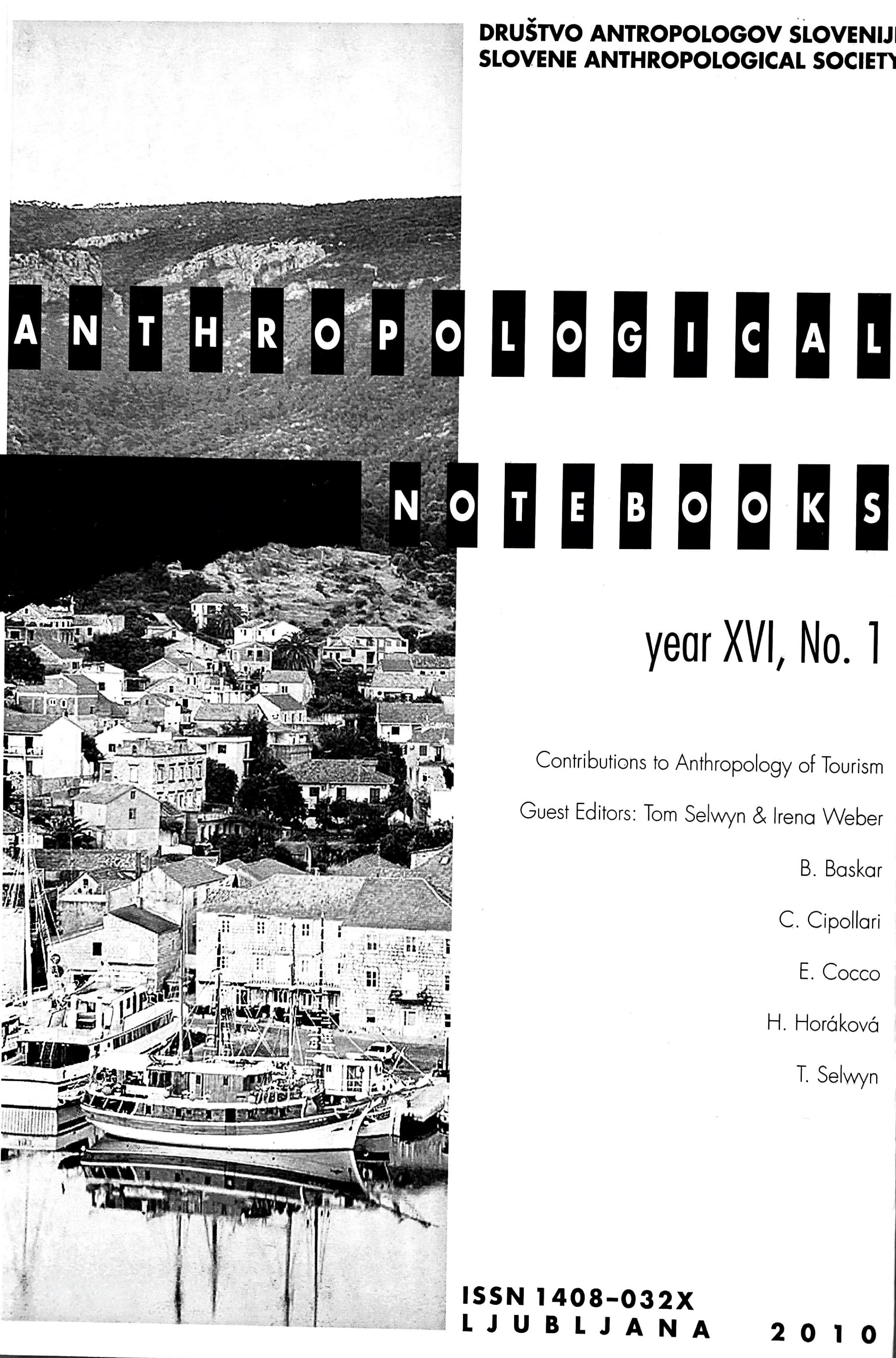 					View Vol. 16 No. 1 (2010): Anthropological Notebooks
				