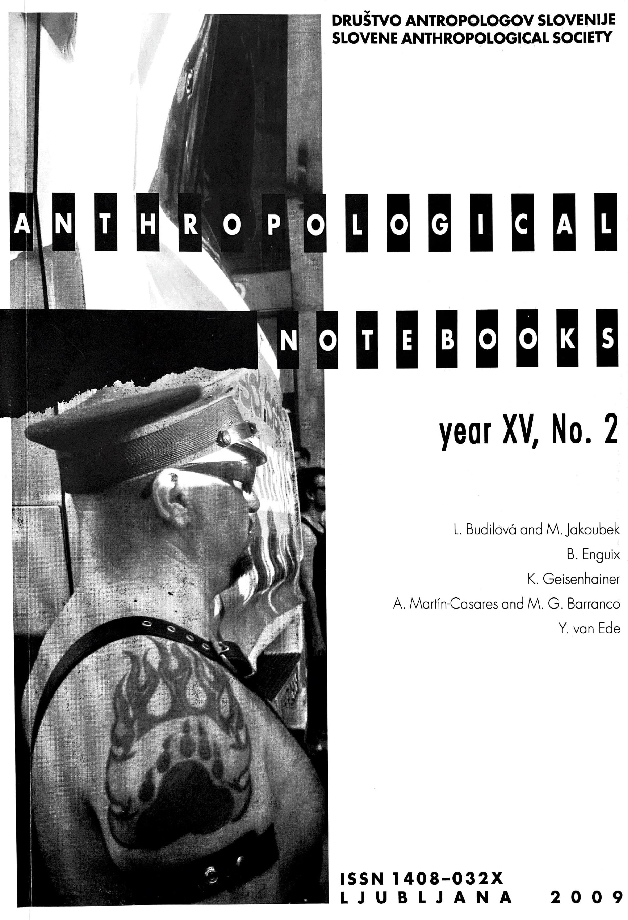					View Vol. 15 No. 2 (2009): Anthropological Notebooks
				