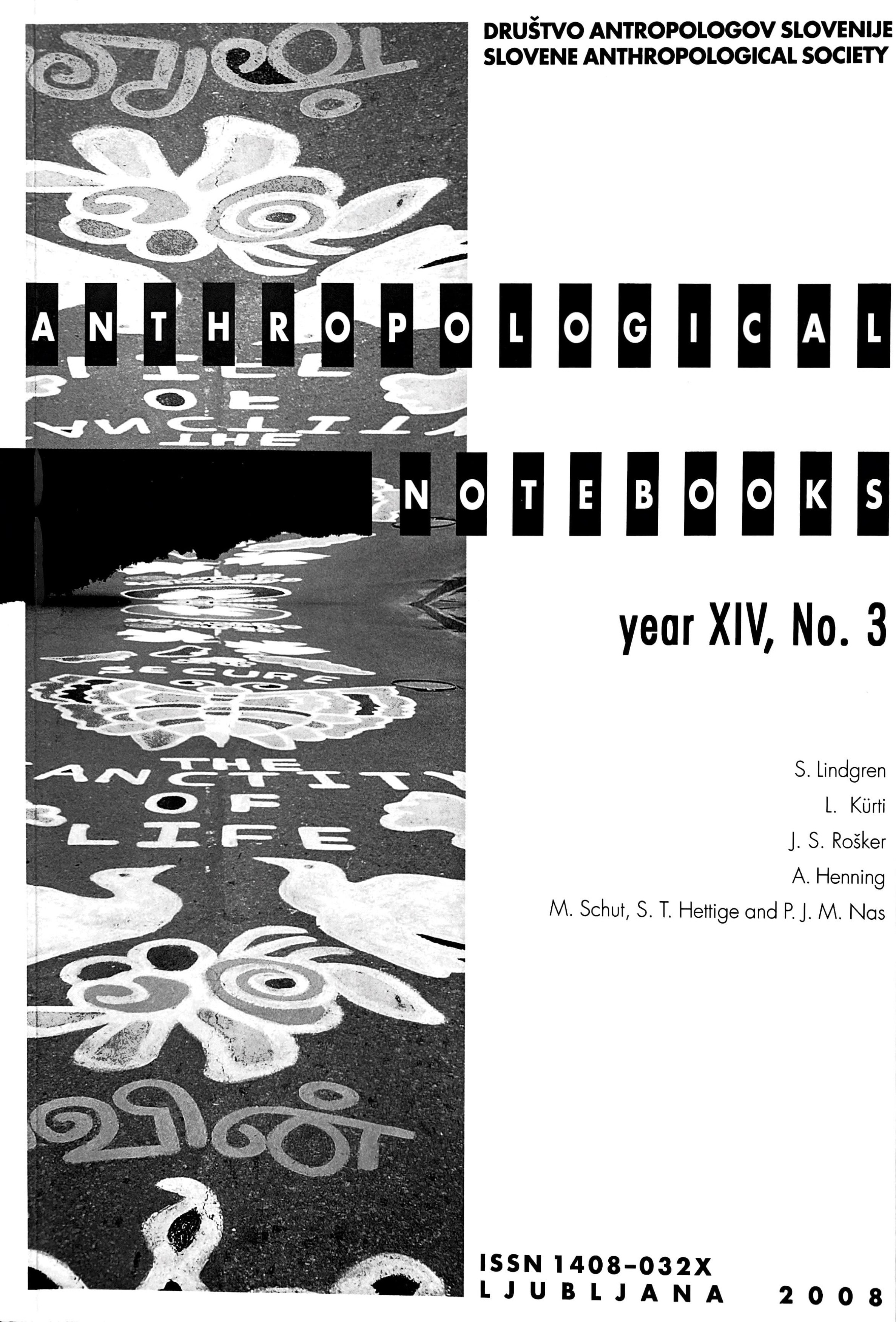 					View Vol. 14 No. 3 (2008): Anthropological Notebooks
				