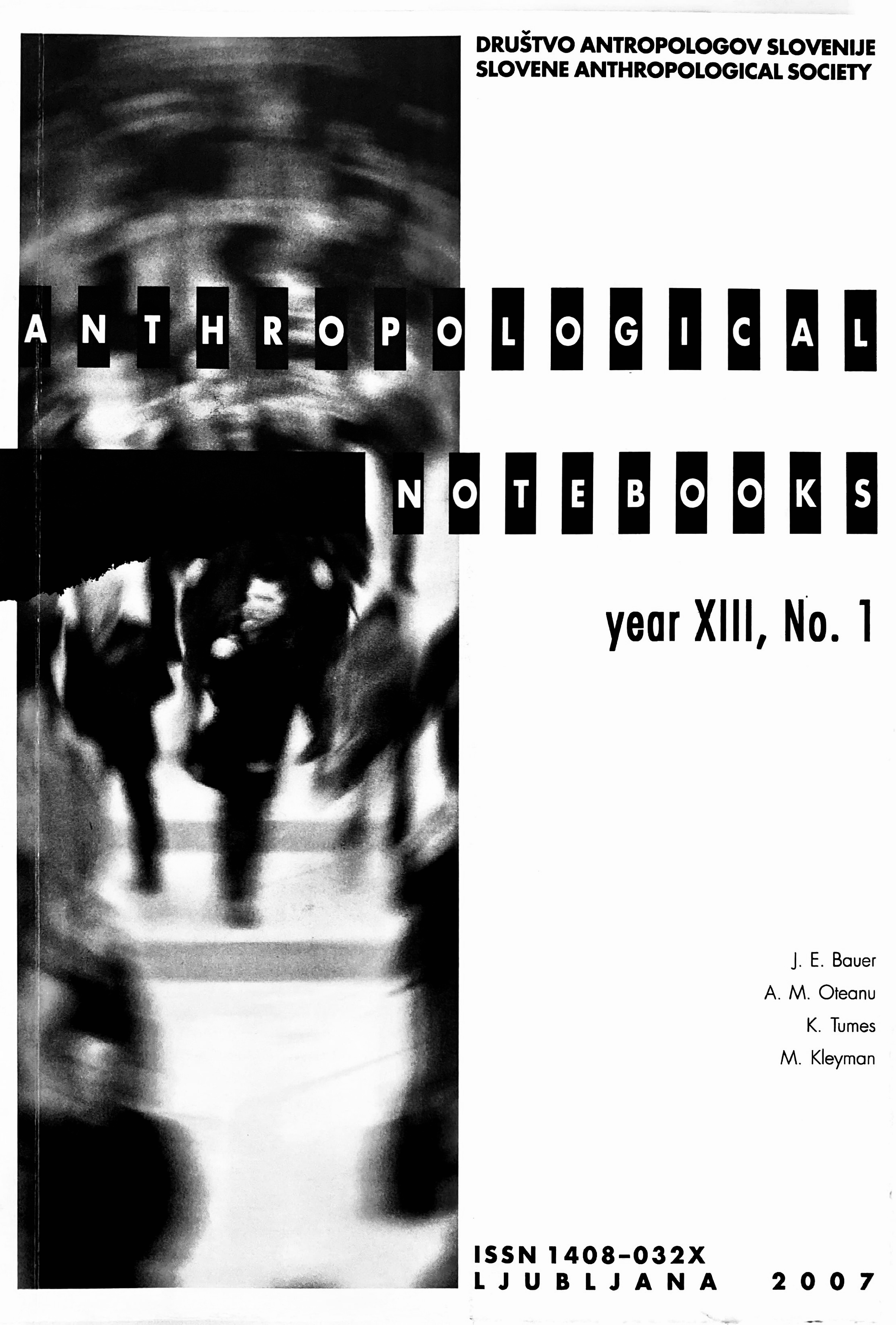 					View Vol. 13 No. 1 (2007): Anthropological Notebooks
				